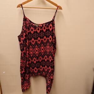 Ultra Teeze Size 3X Sun Top Assymetric Hem Sleeveless Drapes Nice